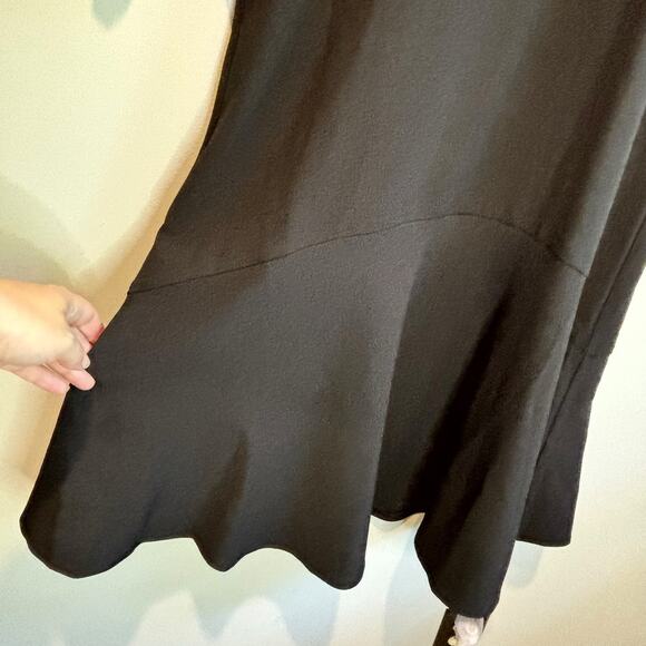 Ganni NWT Black Crepe Clark 3/4 Sleeve Dress - size 34 (XS) - Picture 3 of 7